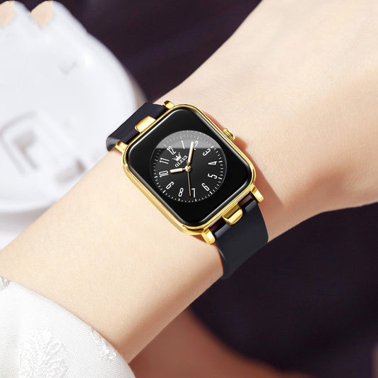 Montre Quartz Simple et Tendance avec Bracelet en Silicone pour Femmes